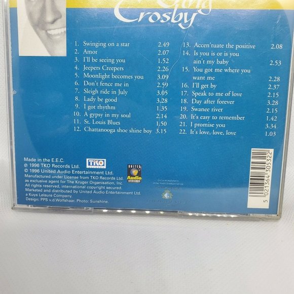 Bing Crosby Picture Disc: 1-Hour CD of Timeless Classics - Picture 4 of 5